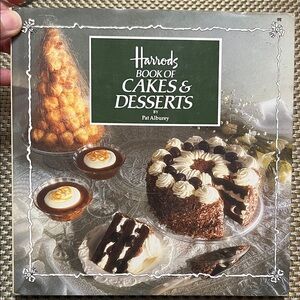 Harrods Cakes & Desserts Cookbook - Green and Brown Cover